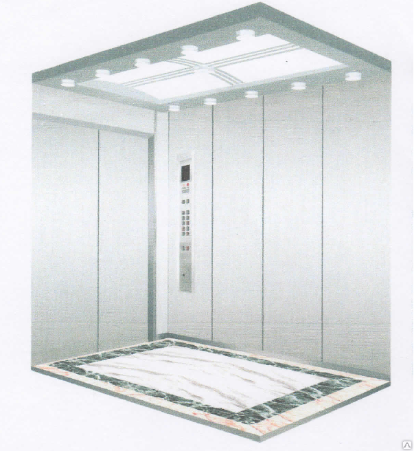 Кабина лифта для общественного здания, потолок KL/DD-4001
