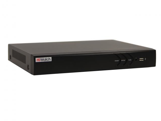 Видеорегистратор гибридный HiWatch DS-H204UA (B). 4+2 канала до 8Мп, AoC (звук по коаксиалу)