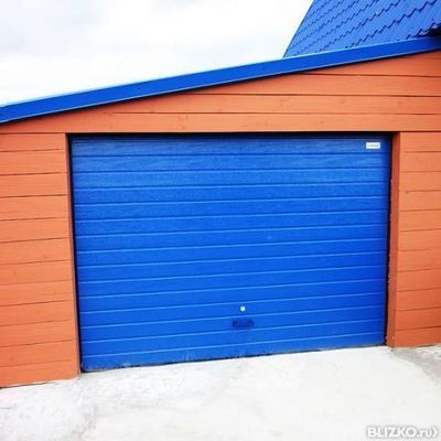 Ворота секционные (2300 x 1800) бытовые, синие