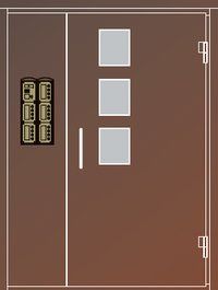 Дверной блок VIZIT-ДСНМЦ-13-Пр(Лв)-С3 со стеклопакетами