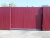 Откатные ворота на винтовых сваях (3,5м, общая ширина-5,3м, цвет красный) #1