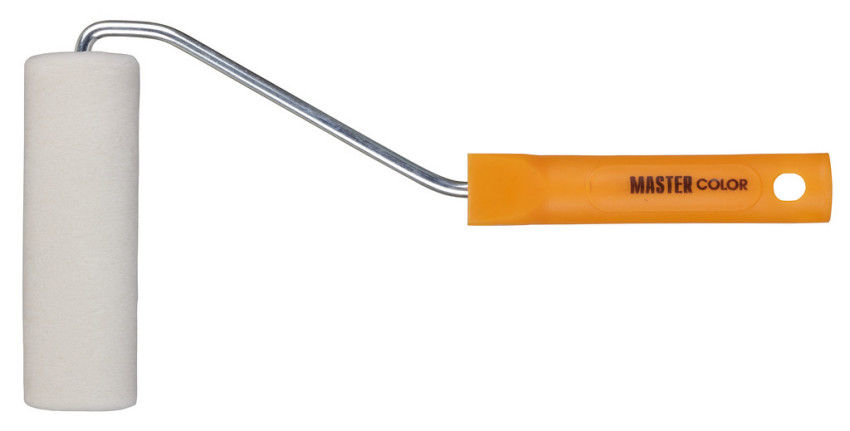 Валик 100*35мм, пенополиэстер, мелкопористый, ручка 270мм, желтый Master Color