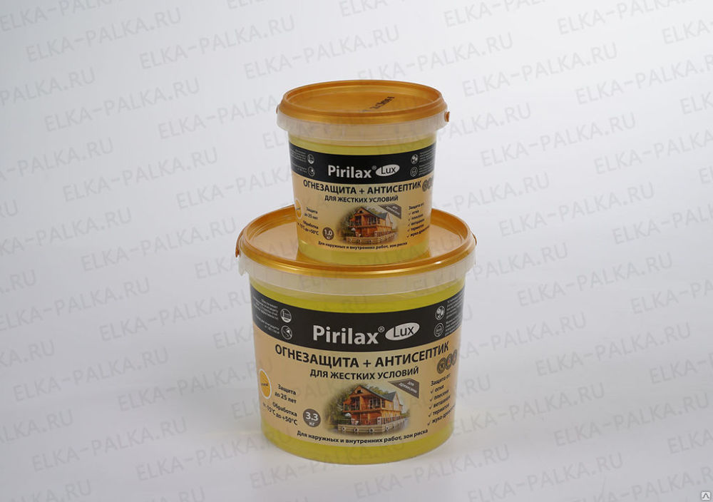 Огнебиозащита древесины Биопирен «Пирилакс»-Люкс 3,3 кг, для жестких условий