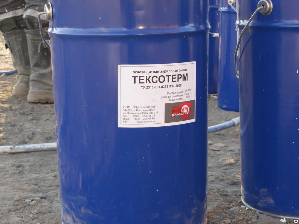 Огнебиозащита ТЕКСОТЕРМ для воздуховодов на водной основе, 30 кг