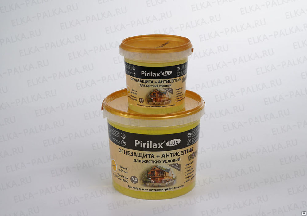 Огнебиозащита Биопирен «Пирилакс» Люкс 6 кг древесины, для жестких условий
