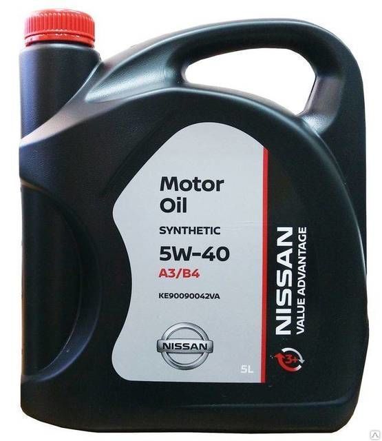 Масло моторное Nissan Motor Oil 5W-40 A3/B4 Value Advantage 3+ (5 л)