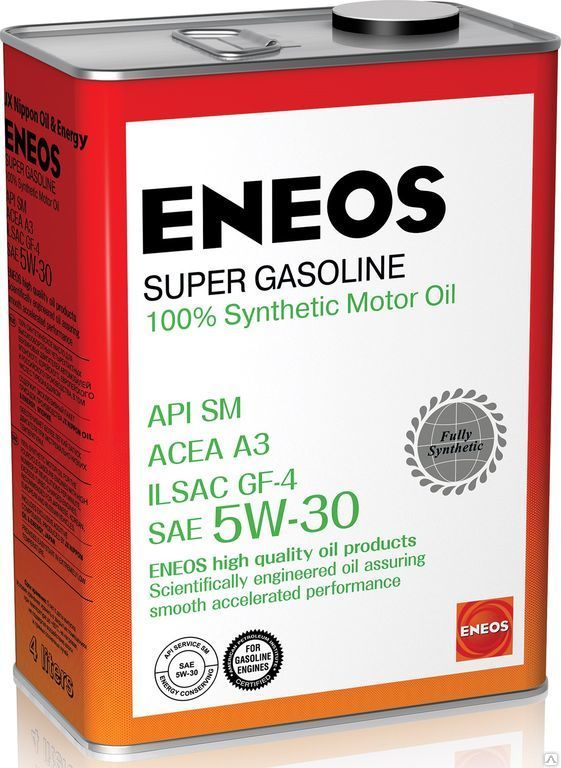 Масло моторное ENEOS Super Gasoline 100% Synthetic 5W-30 (4 л)