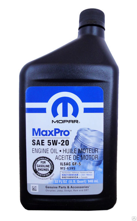 Масло моторное MOPAR MaxPro 5W-20 (0,946 л)