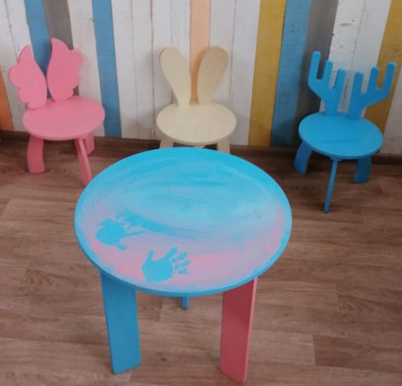 Комплект стол+3 стула+краска+колер+кисть