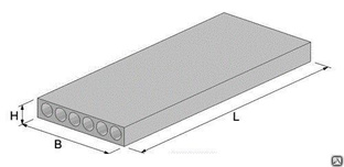 Плита перекрытия пустотная 63 12