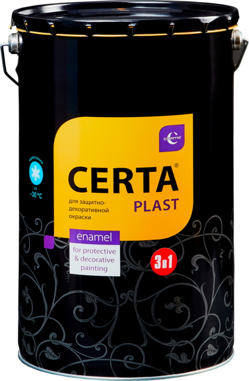 Краска “CERTA-PLAST” с молотковым эффектом “3в1” серебристый