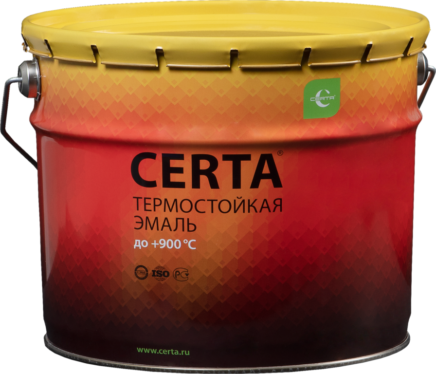 Эмаль термостойкая CERTA-HS, зеленый Standart 10 кг