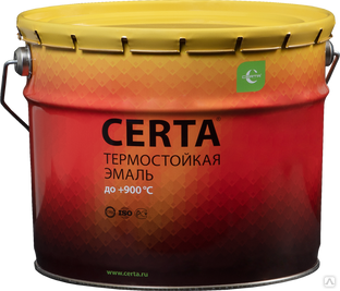 Эмаль термостойкая CERTA-HS, белый Standart 25 кг 