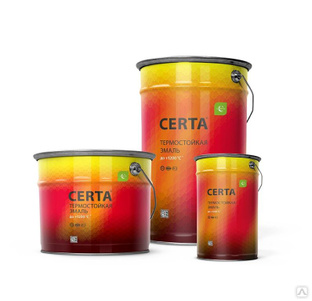 Эмаль термостойкая CERTA-HS, черный Premium 25 кг 