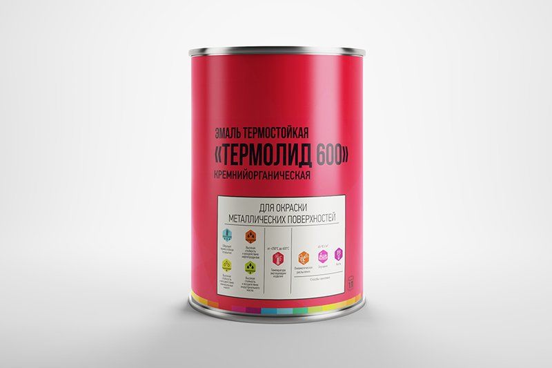 Эмаль термостойкая кремнийорганическая ТермоЛид 600 серебристая