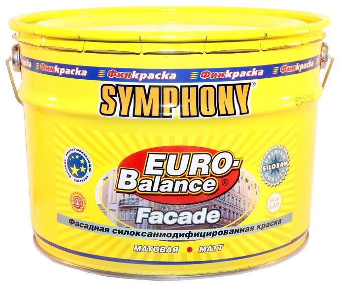 Краска для бетонных поверхностей Symphony Euro-Balance Facade Siloxan силоксанмодифицированная В/Р