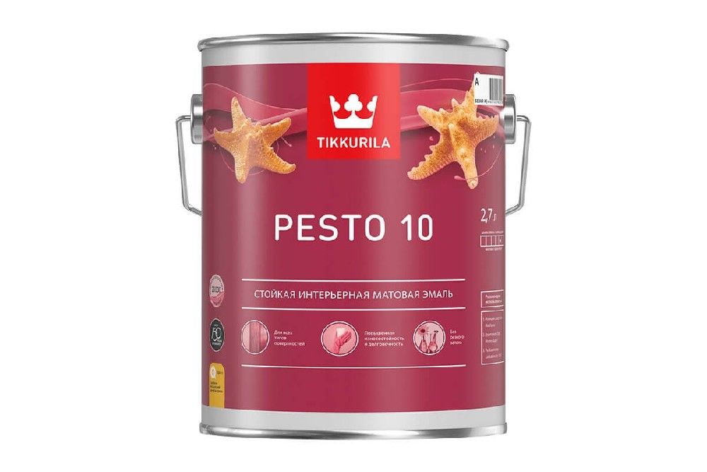 Краска для бетонных поверхностей Tikkurila Pesto матовая 2,7 л