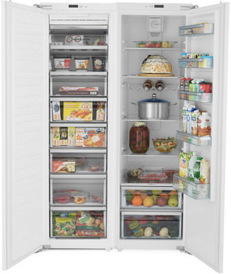 Встраиваемый холодильник Side by Side Scandilux SBSBI 524EZ (RBI 524EZ+FNBI