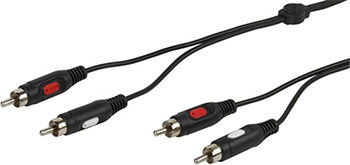 Аудио, стерео кабель Vivanco 2xRCA (M) - 2xRCA (M) 1.5м (46012)