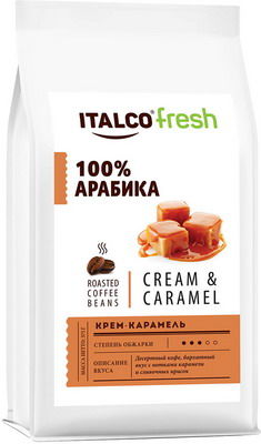 Кофе зерновой Italco Крем-карамель (Cream & Caramel) ароматизированный 375