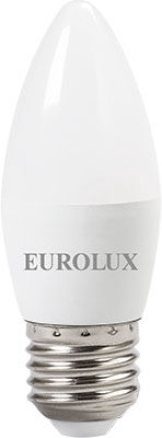 Лампа светодиодная Eurolux LL-E-C37-6W-230-4K-E27 (свеча 6Вт нейтр. Е27) бе
