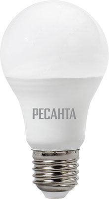 Лампа светодиодная Ресанта LL-R-A60-11W-230-4K-E27 (груша 11Вт нейтр. Е27) белый