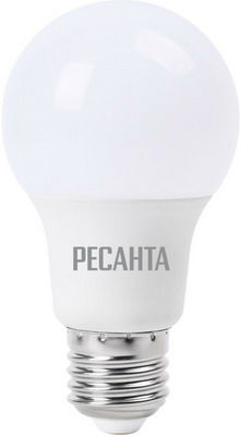 Лампа светодиодная Ресанта LL-R-A60-7W-230-4K-E27 (груша 7Вт нейтр. Е27) белый