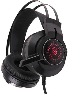 Аудио гарнитура игровая проводная A4Tech Bloody J437 черный