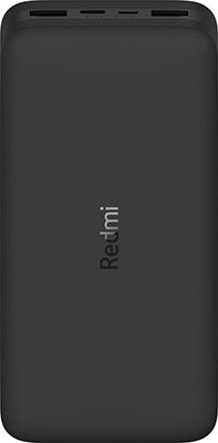 Аккумулятор портативный Xiaomi Mi Power Bank REDMI black 20000mAh (VXN4304G