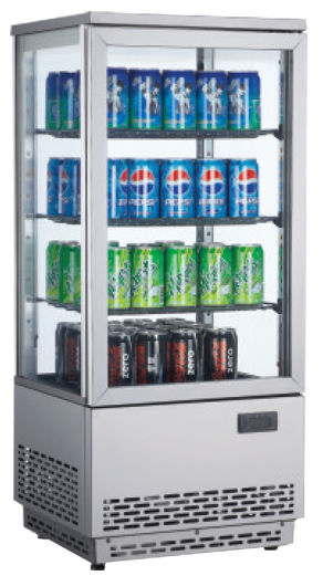 Витрина холодильная барная объемом 78 л с распашной дверью, с 3 полками, с подсветкой Koreco RT 78L8