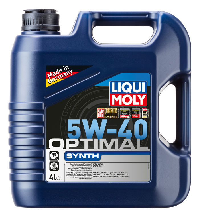 Масло моторное LIQUI MOLY Optimal Synth 5W-40 4 l 3926, цена в Саратове от компании Пит Лайн