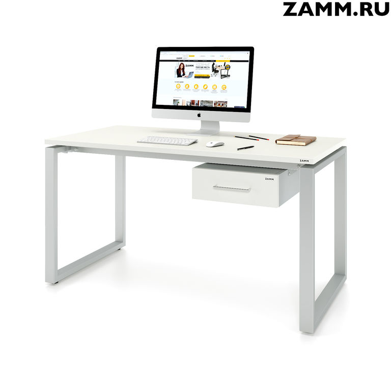 Стол компьютерный/письменный ZAMM прямой Зета ТР с под-ой тумбой (1 ящик) Б