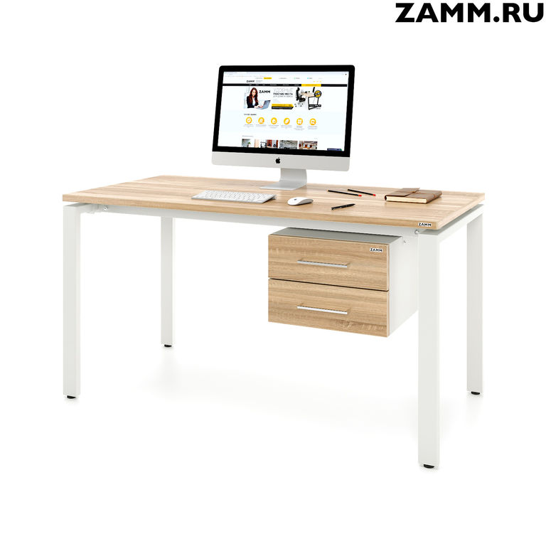 Стол компьютерный/письменный ZAMM прямой Формат ТР с под-ой тумбой (2 ящика