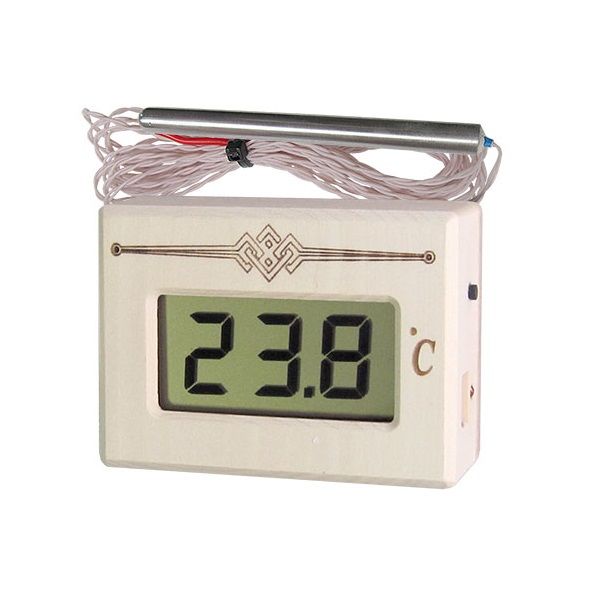 Термометр электронный для сауны ТЭС Pt с датчиком в герметичном корпусе АПЭЛ