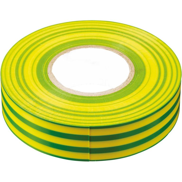 Изоляционная лента STEKKER INTP01319-20 32842 0,13*19 20 м. желто-зеленая