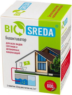 Септик для биотуалетов Biosreda для септиков и автономных канализаций 600 г