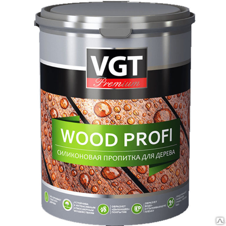 Пропитка силиконовая WOOD PROFI бесцветная VGT 0,9 кг