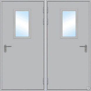 Дверь технологическая двустворчатая с угловой рамой для холодильной камеры #1