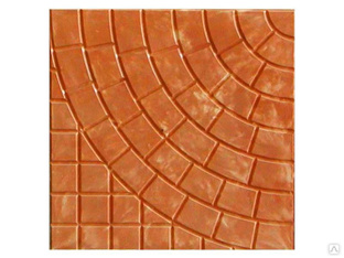 Тротуарная плитка Колодец 300х300х30 цвет оранжевый 