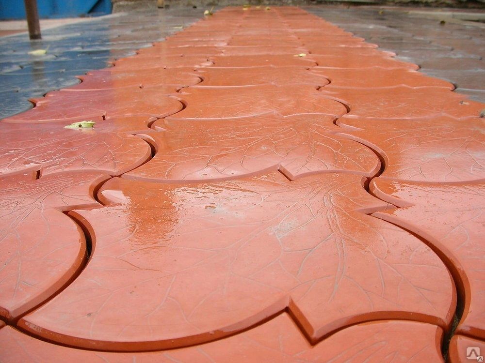 Тротуарная плитка Клён 307х307х40 цвет оранжевый