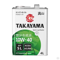 Масло TAKAYAMA SAE 10W40 API SL, ACEA A3/B4 4л