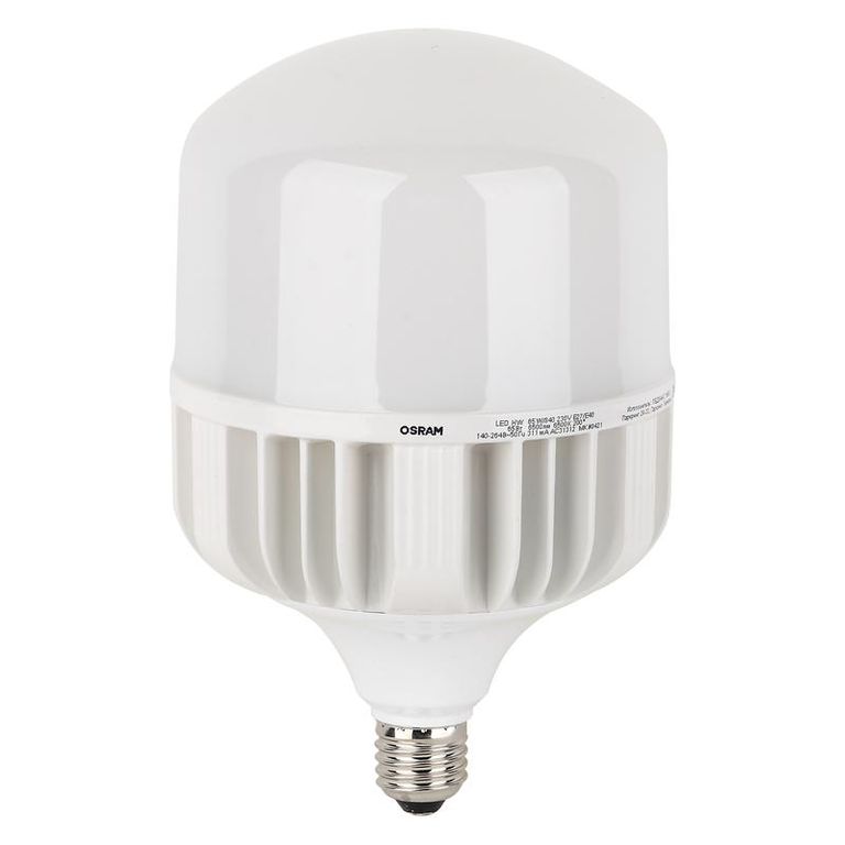 Лампа светодиодная высокомощная LED HW 65Вт T матовая 6500К холод. бел. E27 6500лм 140-265В с адаптером E40 угол пучка 2