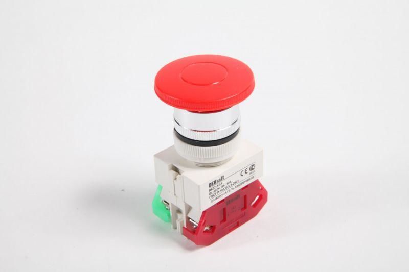 Выключатель кнопочный "Грибок" AE ВК-22 d22 мм с фиксацией красн. DEKraft 25038DEK