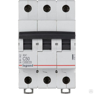 Выключатель автоматический модульный 3п C 50А 4.5кА RX3 Leg 419713 