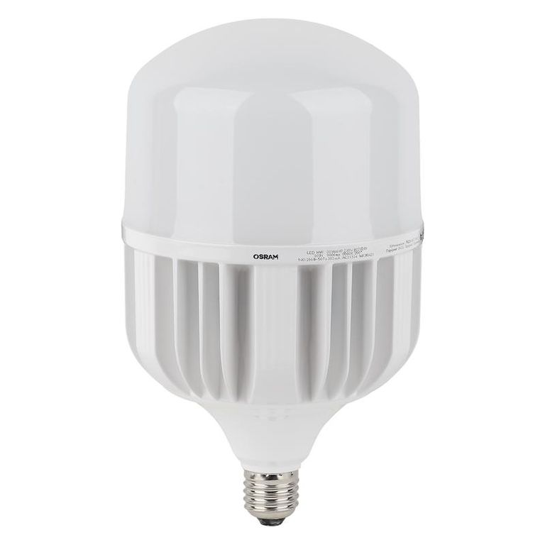 Лампа светодиодная высокомощная LED HW 80Вт T матовая 6500К холод. бел. E27 8000лм 140-265В с адаптером E40 угол пучка 2