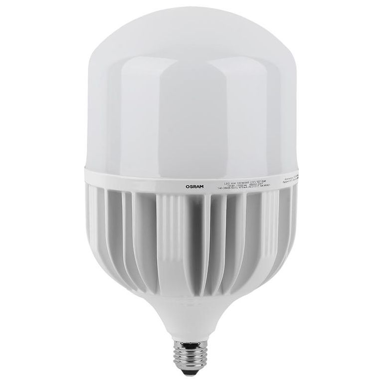Лампа светодиодная высокомощная LED HW 100Вт T матовая 6500К холод. бел. E27 10000лм 140-265В с адаптером E40 угол пучка