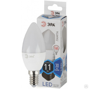 Лампа светодиодная Эра LED В35-11 W-840-E14 (диод, свеча, 11Вт, нейтр, Е14) 