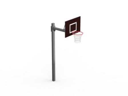 Баскетбольный щит СО 0212-2 (щит ламинированная фанера) без сетки 1800х1100х3700 мм