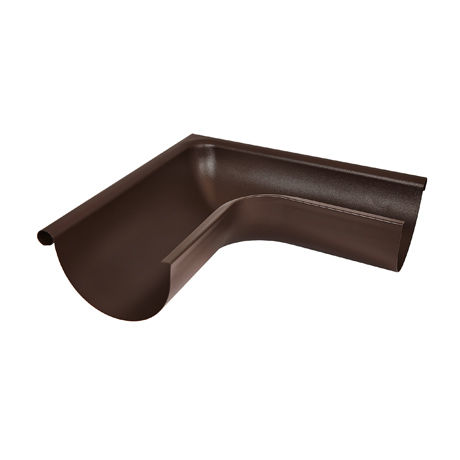 Угол желоба внешний Aquasystem 125/90 мм матовый RR 887 - коричневый шоколад / RAL 8017 - коричневый шоколад