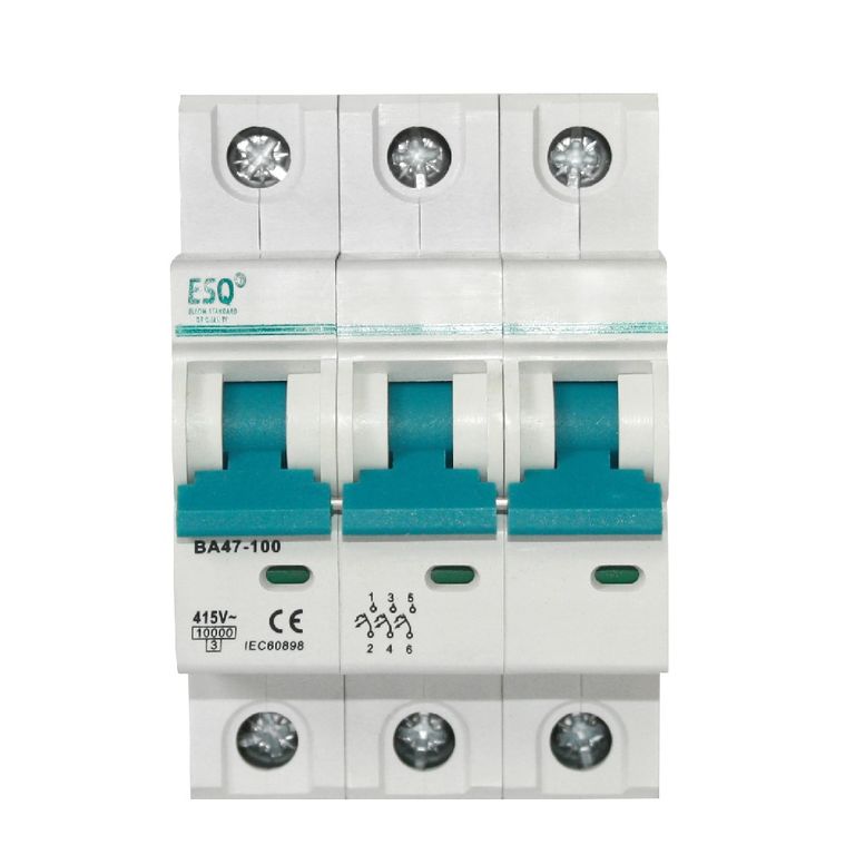 Автоматический выключатель ESQ ВА 47-100 3П 25А